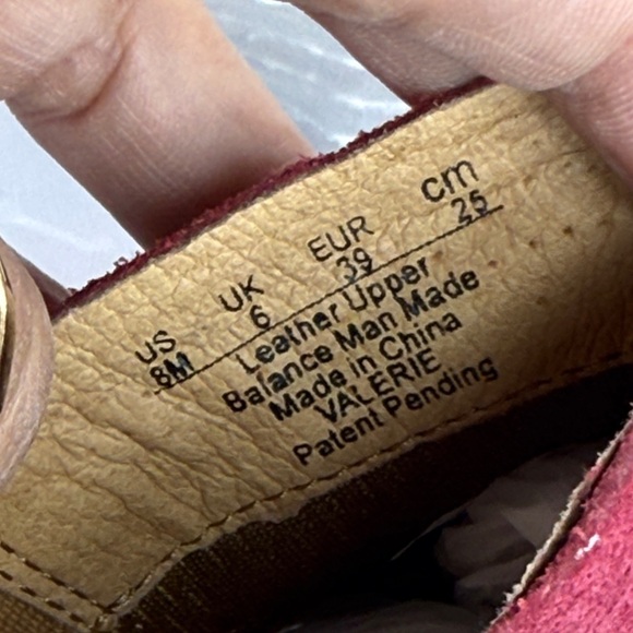 (T0) Naya Womens Valerie RedSuede leather Round Toe Block HeelsAnkle Booties 8M - Picture 8 of 13